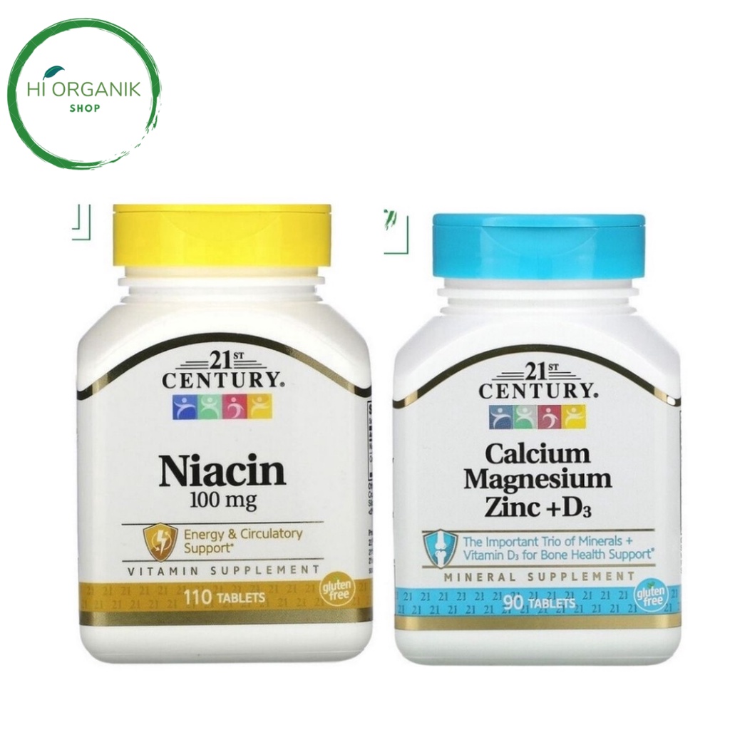 21st Century Calcium Magnesium Zinc + D3 90 Tablets 21 century / 21st Century Niacin 100 mg 110 Tabl