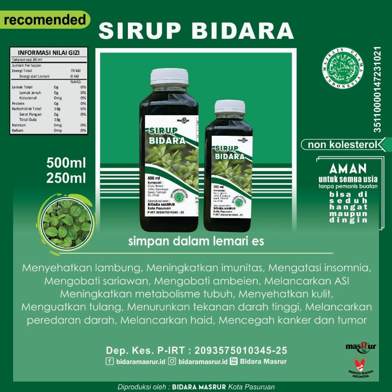 

SIRUP BIDARA 250ml