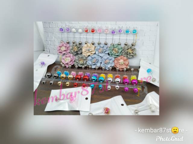GROSIR TUSPIN PER LUSIN YA bros jilbab kekinian brooch set Tuspin bagus keren korea cewek wanita