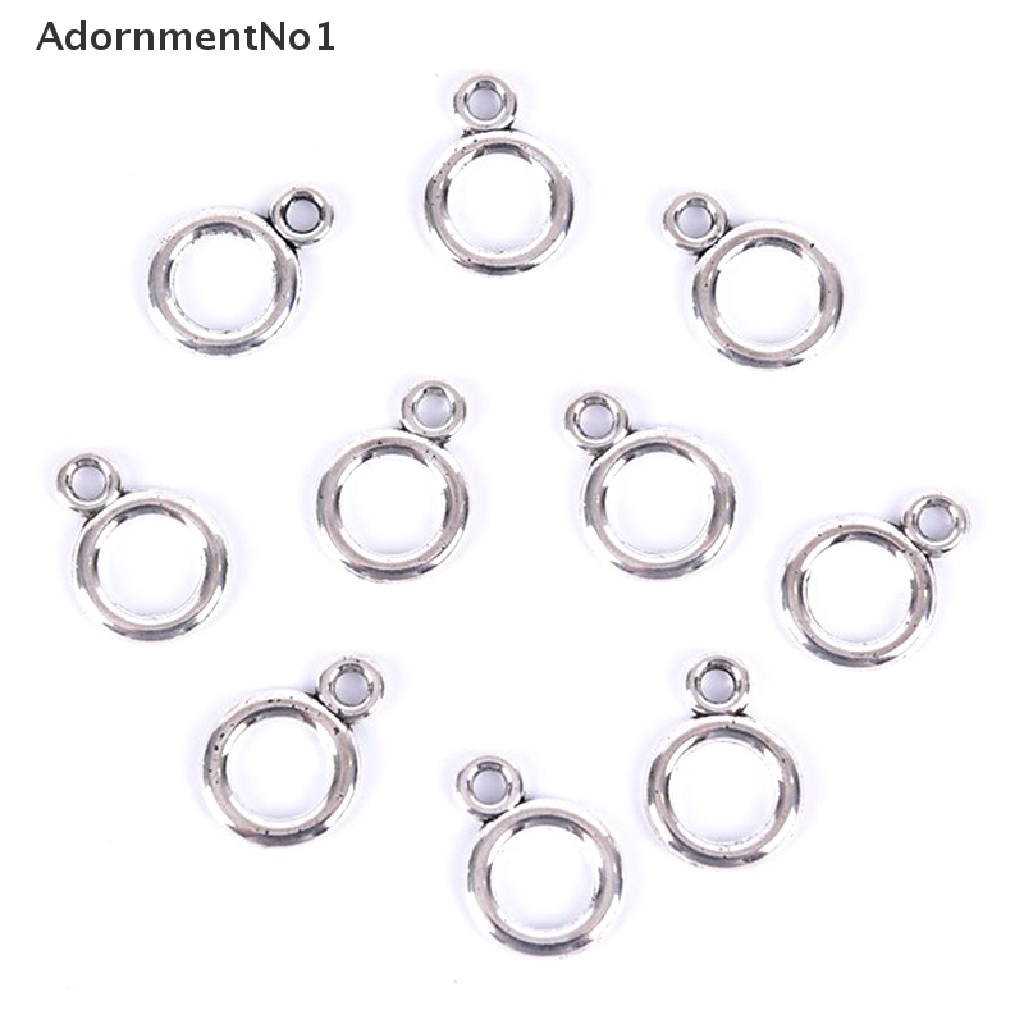 (AdornmentNo1) 20pcs / Set Kait Toggle Silver Retro Untuk Membuat Perhiasan DIY