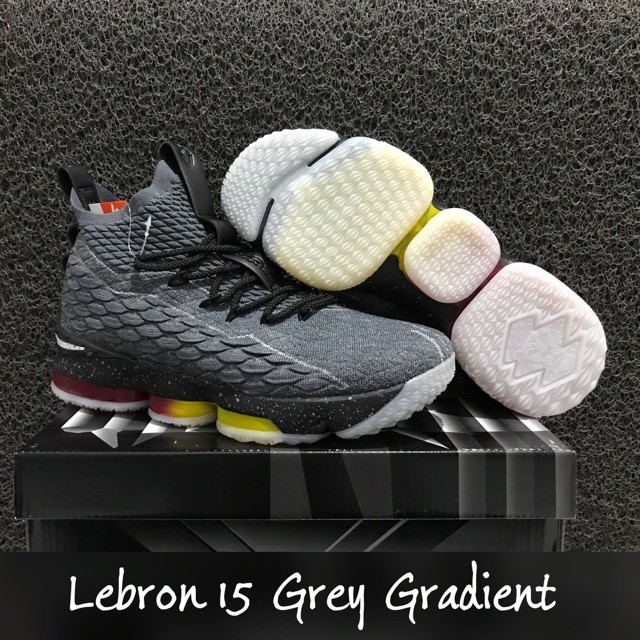 Lebron 15 Gradient Grey / Sepatu basket james abu umlimited