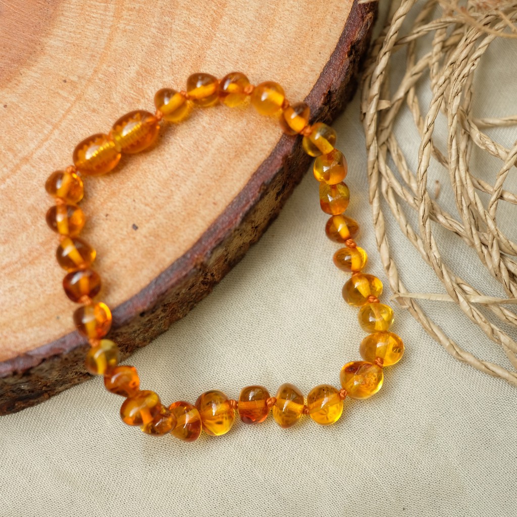 Gelang Amber Baltic Honey Glossy [Dewasa]