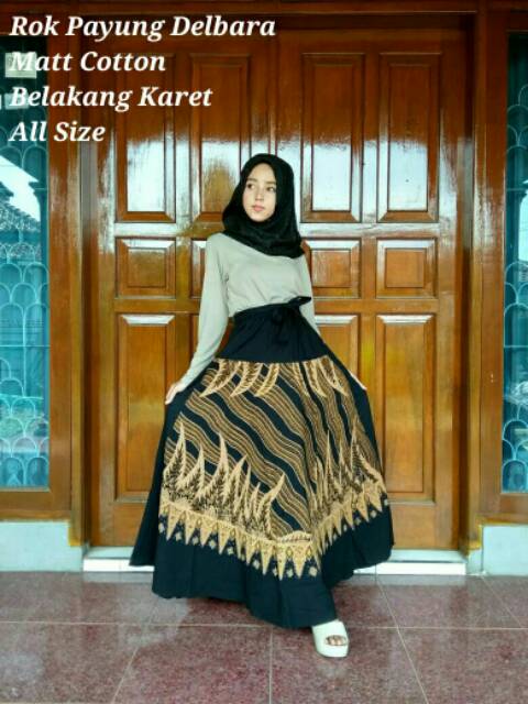 Batik rok -  rok payung delbara - rok wanita murah - fashion wanita - Batik model rok keren terbaru