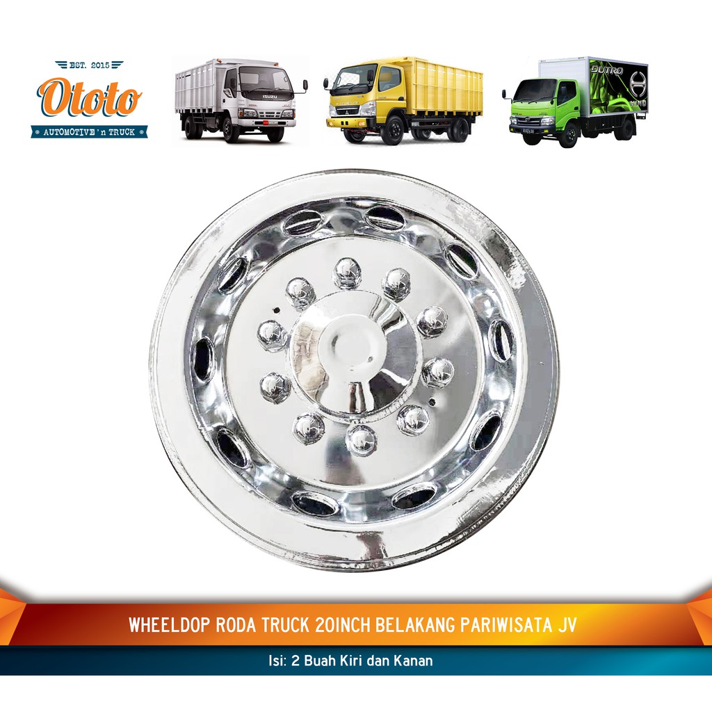 Wheeldop 20 Inch JV BELAKANG - Tutup Velg Pariwisata Stainless