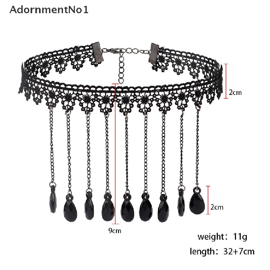 (AdornmentNo1) Kalung Choker Lace Banyak Lapis Gaya Retro Gothic Punk Untuk Wanita