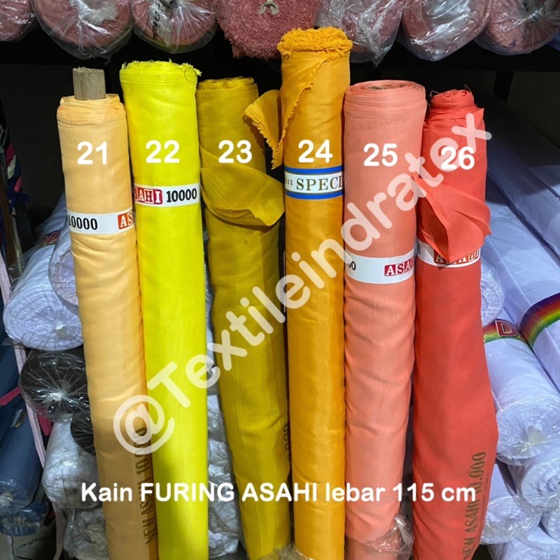 KAIN ASAHI FURING TERMURAH LEBAR 115 CM BAHAN FURING BAJU BATIK DRESS TILE SATIN KANTONG CELANA