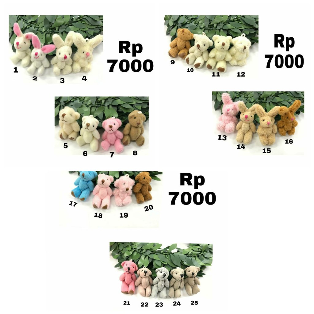 1 BUAH - APLIKASI BONEKA | KELINCI |RABBIT | BERUANG TEDDY | BEAR