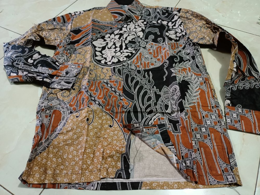 Diskon Bswart Batik Hrb026 Kenongo Hem Pendek Padi Pekalongan M L Xl Batik Pria Murah Modern Grosir