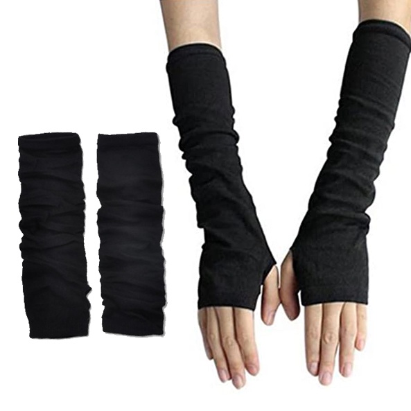 HG sarung tangan panjang kaos winter musim dingin kerut half finger uv glove