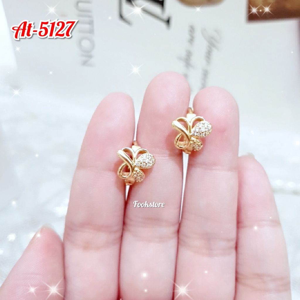 ANTING CLIP PERHIASAN PREMIUM IMPORT UNTUK WANITA/WARNA GOLD