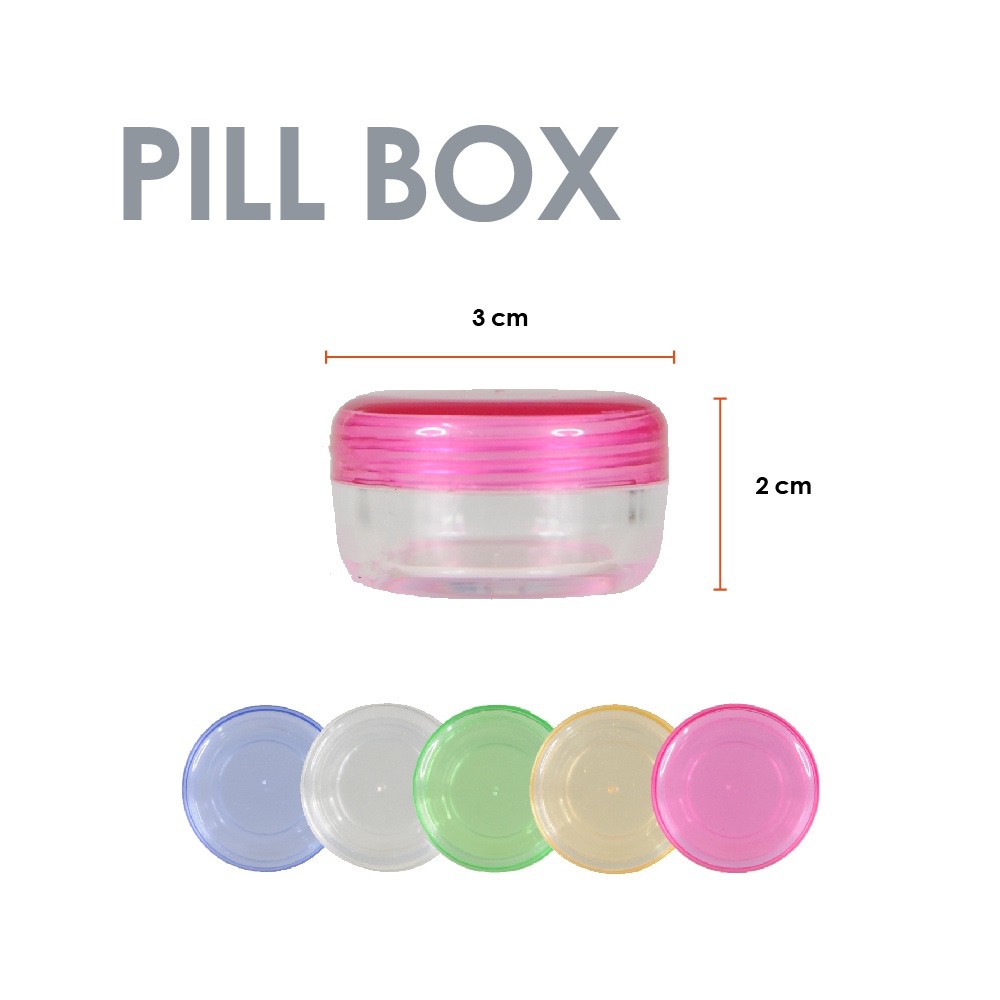 PILL BOX MURAH Single Small / Tempat Obat Murah / Tempat Vitamin Container Kecil Serbaguna