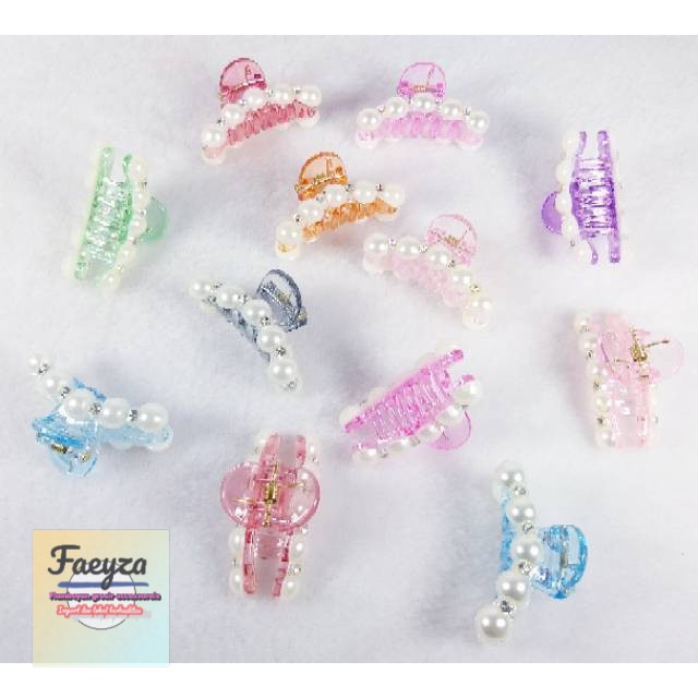 grosir  Jepit poni mutiara 12 pcs