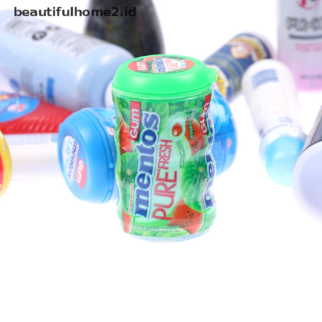 (Beautifulhome2.Id) Miniatur Botol + Kaleng Minuman Untuk Dekorasi Rumah Boneka