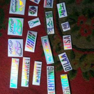 PERKATA KALIMAT COSTUME BEBAS NAMA KPOP STIKER HOLOGRAM PERKATA KALIMAT COSTUME BEBAS NAMA KPOP STIKER HOLOGRAM