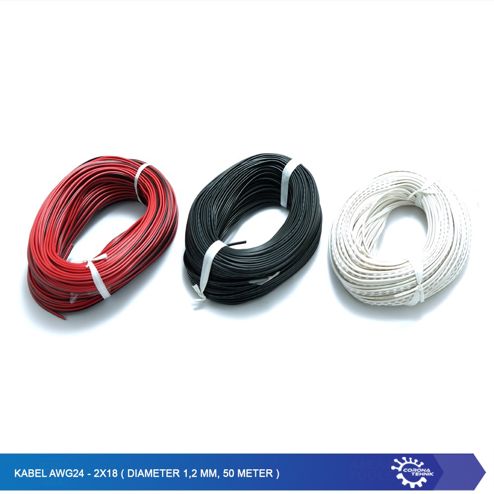 Kabel AWG24 - 2x18 ( Diameter 1,2 mm, 50 Meter )