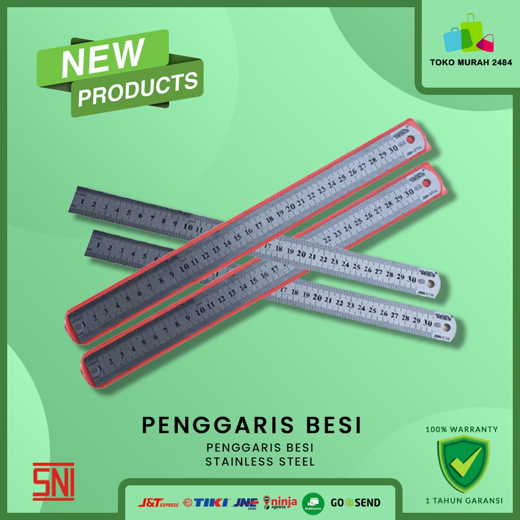

PENGGARIS BESI STAINLESS STEEL 30 CM MURAH TERMURAH