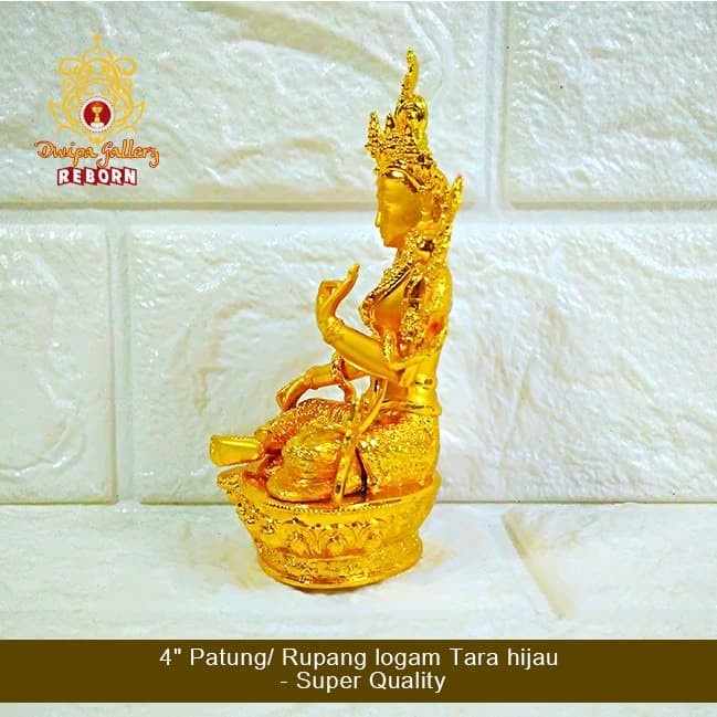 4&quot; Patung/ Rupang Logam Green Tara - Super Quality