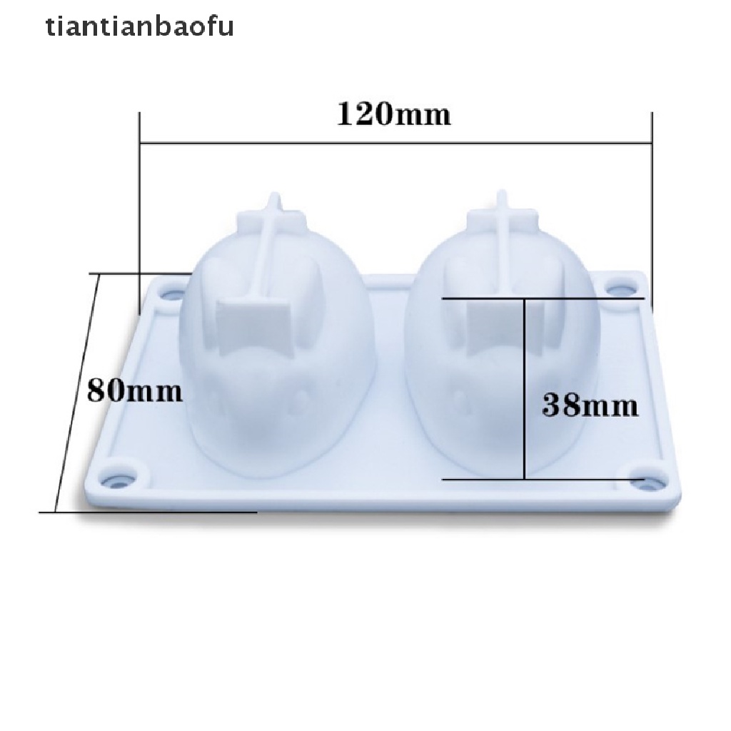 Cetakan Kue Jelly Dessert Bentuk Kelinci Paskah 3D Bahan Silikon Flexible