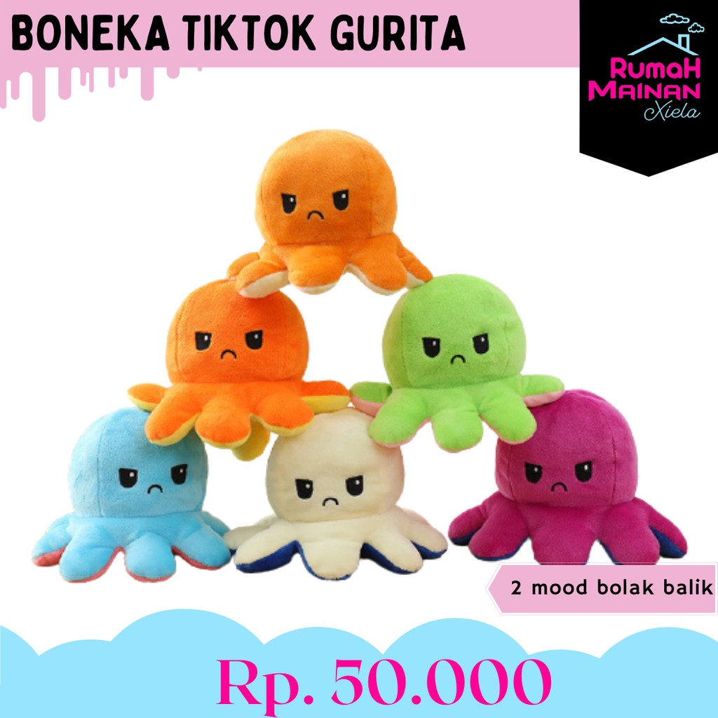 BONEKA TIKTOK GURITA - REVERSIBLE OCTOPUS - 1213