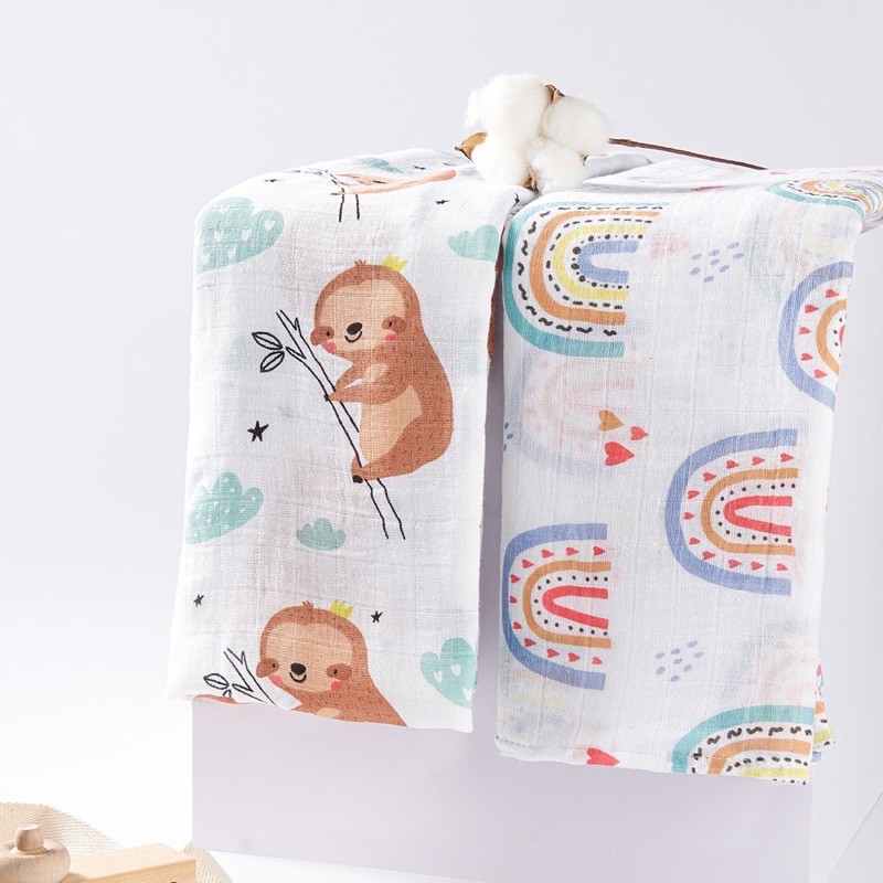 KAIN BEDONG SWADDLE BAYI | 120x120 CM