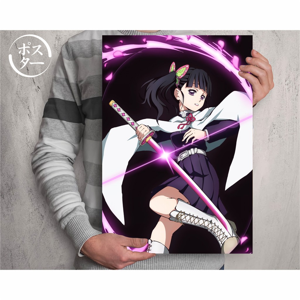 Koleksi Poster Anime Kimetsu no Yaiba - Demon Slayer B - Tanjiro Nezuko Zenitsu Inosuke - Size A3+-Kanao B