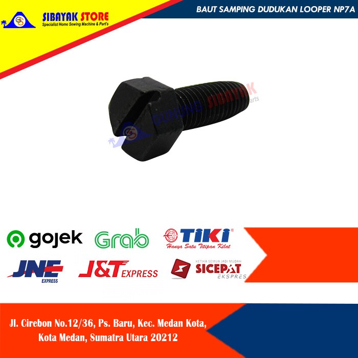 Baut Samping Dudukan Looper Mesin Jahit Karung goni NP7A Baut Samping Dudukan Looper Mesin Jahit Karung goni NP7A