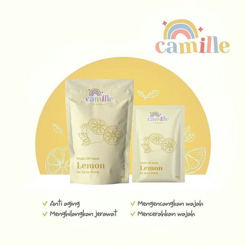 [READY STOCK] BPOM CAMILLE BEAUTE MASK CAMILLE BEAUTY All Varian 25 Gram 65 gram-Lemon