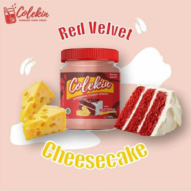 

Selai Colekin Selai Olesan Roti rasa Red Velvet cheese cake ( Home made)