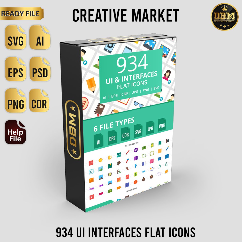 934 Ui Interfaces Flat Icons - Vector Designs