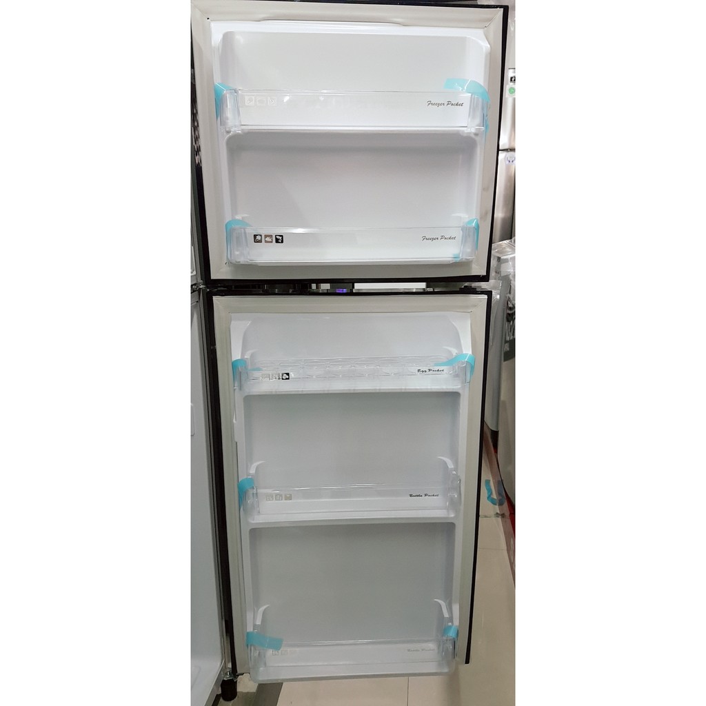 Kulkas 2 Pintu POLYTRON PRM 21 BN R/B Belezza Pintu Kaca 220 Liter Tanpa Bunga Es