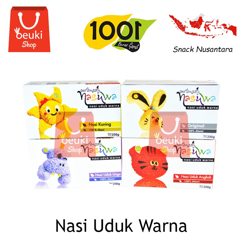 

1001 Nasi Uduk Warna Instan Beras Garut - 250gr