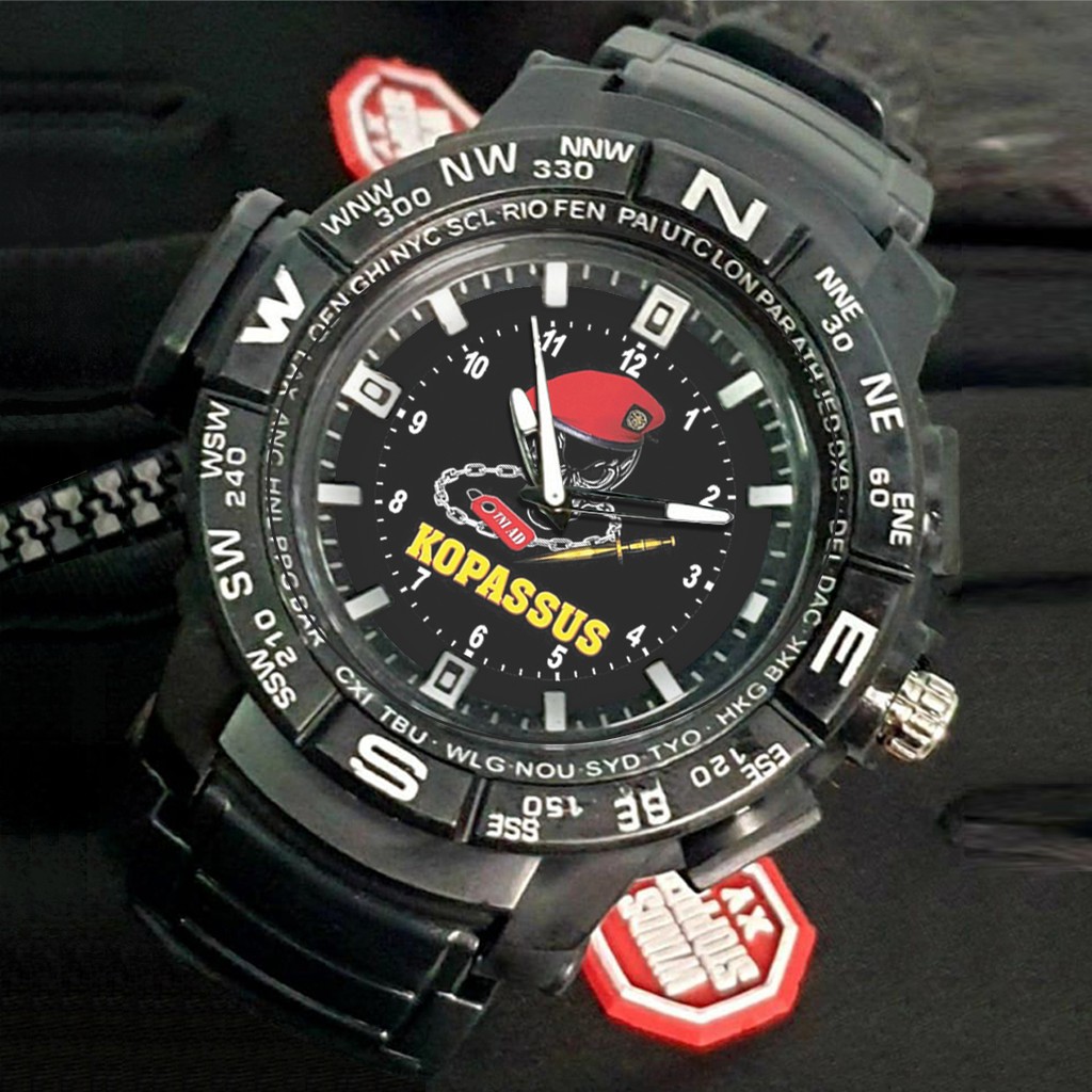 (EXCLUSIVE) Jam Tangan KOPASSUS motif 3 Sport Bagus