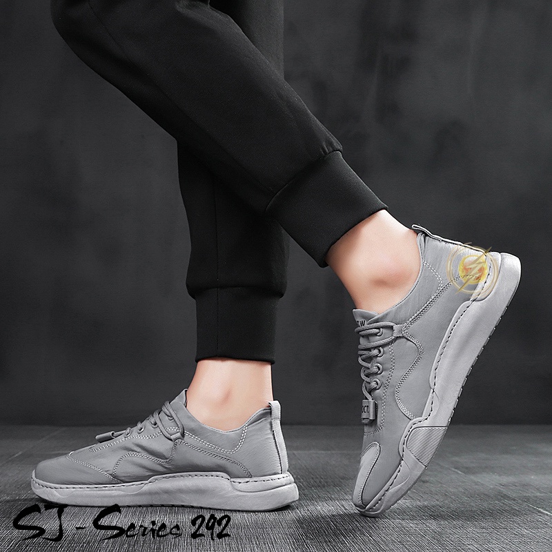 [JWALK] Sepatu Sneakers Fashion Pria Tali Elastis Series 3 ARMY Kualitas Import Premium -292