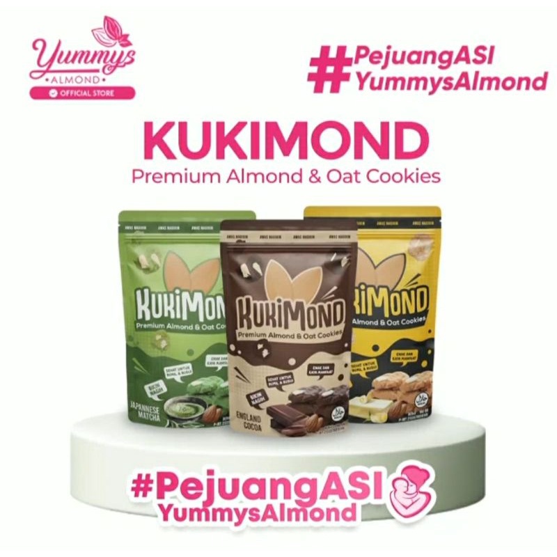 

KUKIMOND Cookies Almond/Premium Almond and Oat Cookies Cemilan Ibu Menyusui