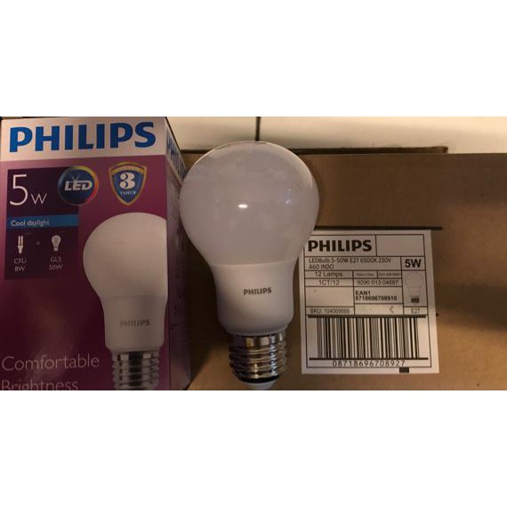 Kualitas Terbaik Philips Led 5W / Philips Led 5 W / Philips Led 5 Watt / Philips Led 6W New