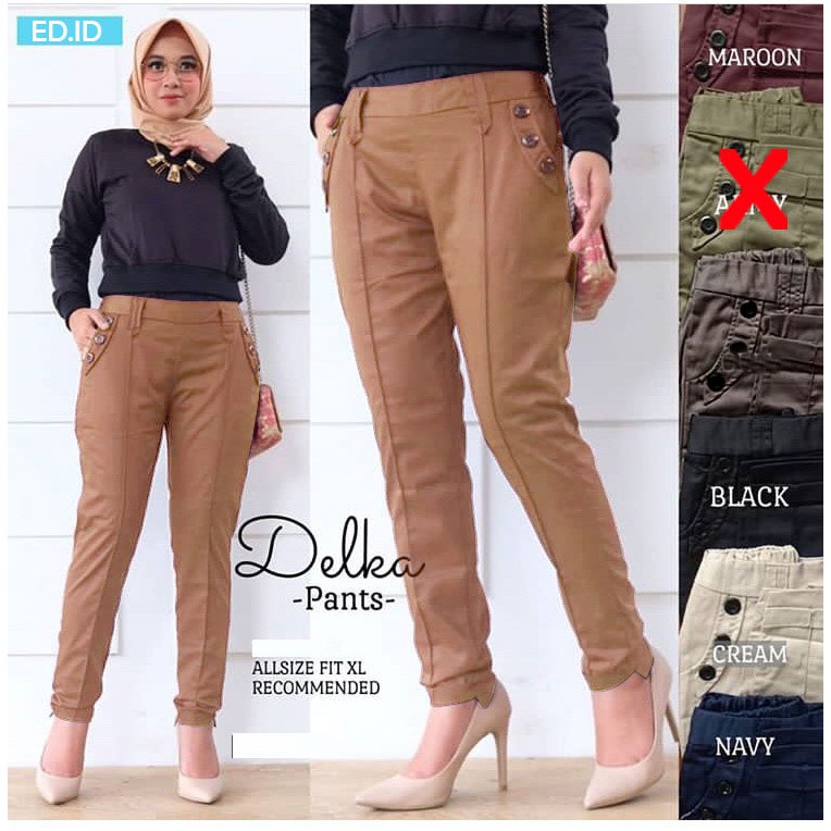 MOKOKOMO CELANA PANJANG WANITA PANTS DELKA FASHION WANITA