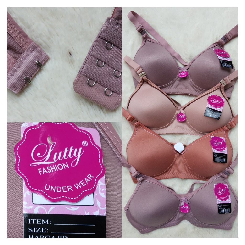 BH LUTTY BUSA TANPA KAWAT | BRA LUTTY KANCING 2 | BH WANITA DEWASA | BH LUTTY BUSHA KANCING 2