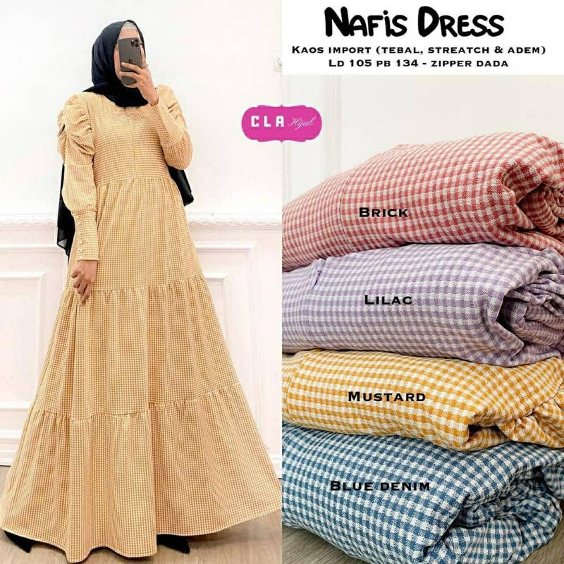 Nafis Dress, dress, dress muslim,gamis,gamis cantik,gamis muslim,gamis lebaran,gamis murah,kekinian