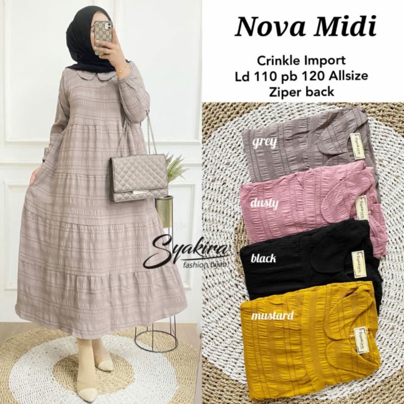 Nova Midi Dress by Syakira / Midi Dress / Gamis Gantung