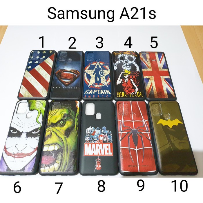 Case Soft Hitam Samsung A21s Motif Superhero Black Case Samsung A21s Black Case SM-A217F