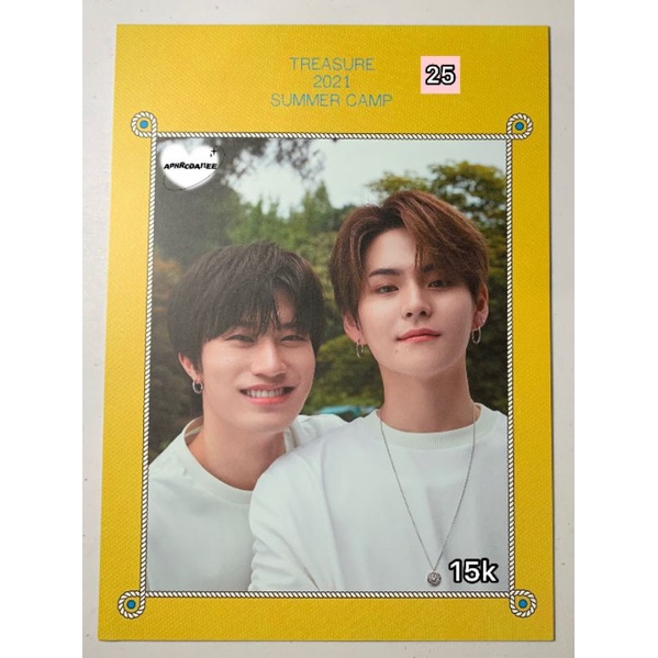 <TREASURE> large pc photocard unit yoshi yedam, bookmark tworld treasure world junghwan