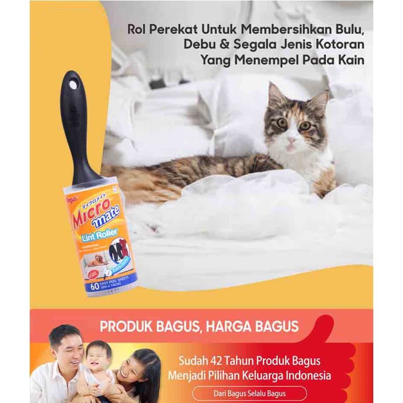 Bagus Micromate Lint Roller Cap Type 310/ Alat Pembersih Debu