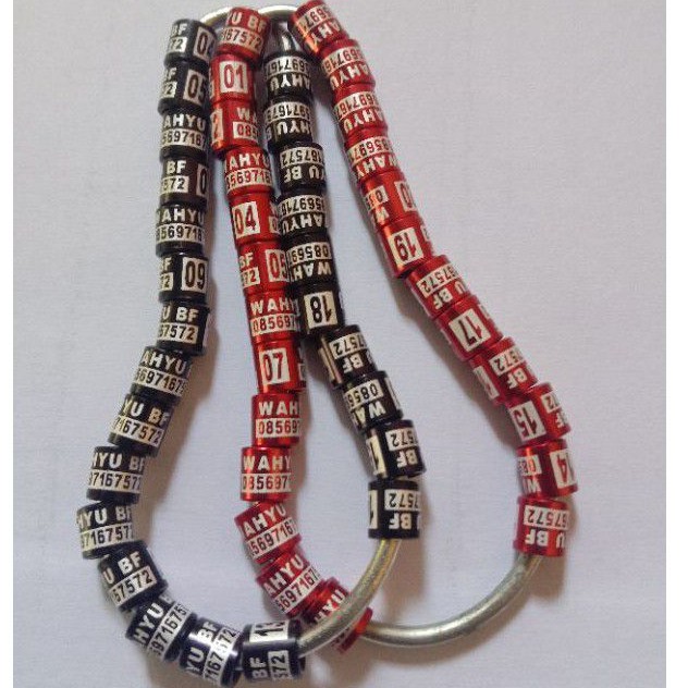 BARU.GELANG IDENTITAS BURUNG MURAI BATU MURAH/RING BURUNG MURAI/BISA PESAN NAMA/MINIM ORDER 25 BIJI.