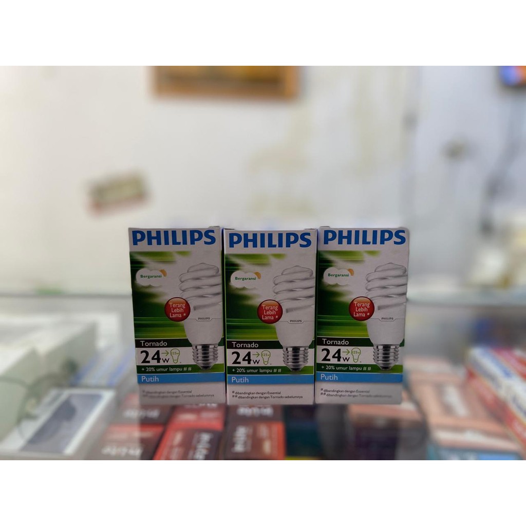 PHILIPS (BUNDLING 3 PCS) LAMPU TORNADO 24 WATT WW - CDL