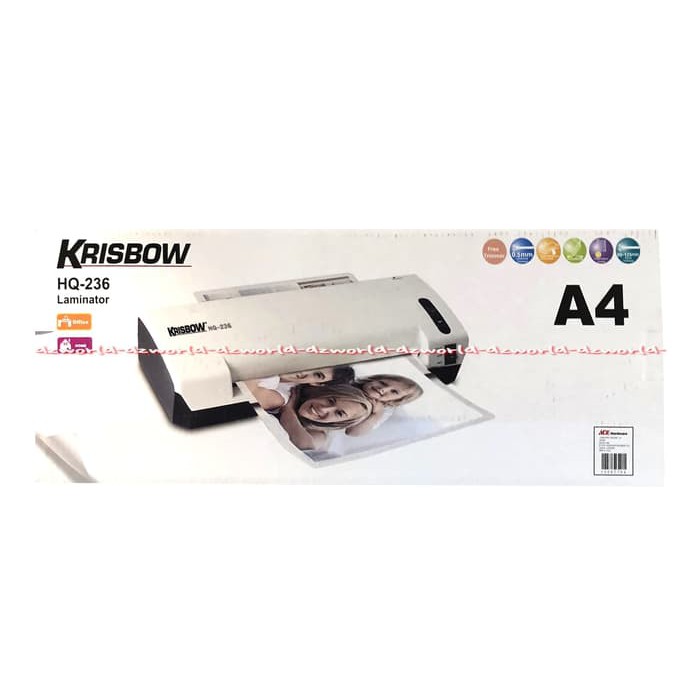 

dzw3137 Krisbow Laminator HQ 236 A4 Alat Laminating Mesin Laminator