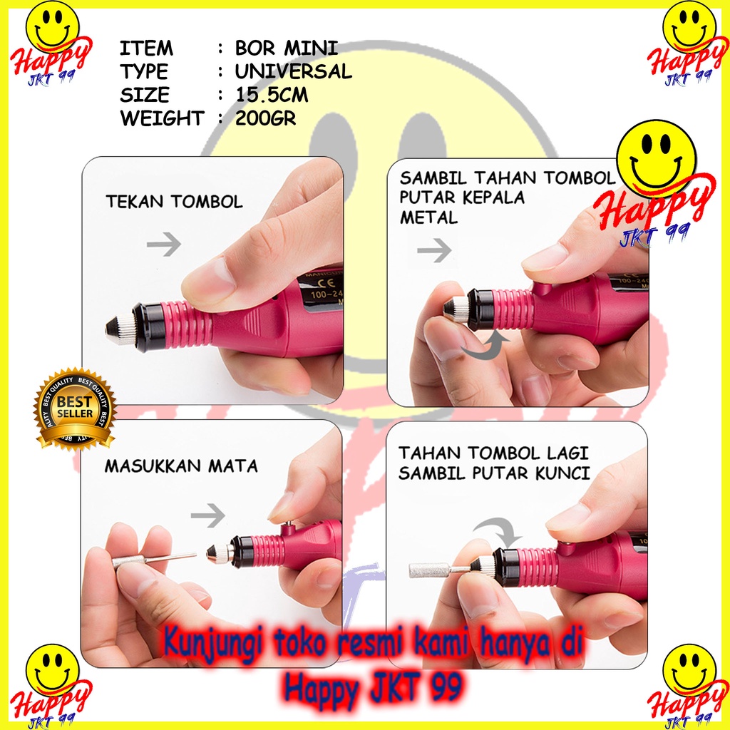 [ HAPPY JKT 99 ] BOR GERINDA UKIR TUNER GRINDER MINI KAISI BOR EMMC ORIGINAL MINI DRILL GRAFIR PCB GRINDA