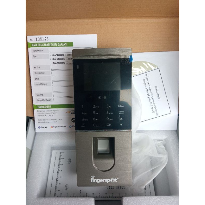 Fingerprint & Faceprint Fingerspot WF 207 NC (Absen wajah)