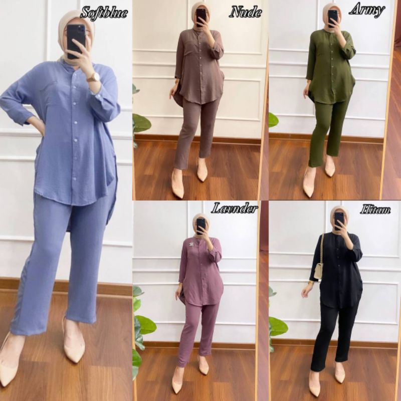 New One Set Vianda Baju Wanita Set Wanita Ld 110