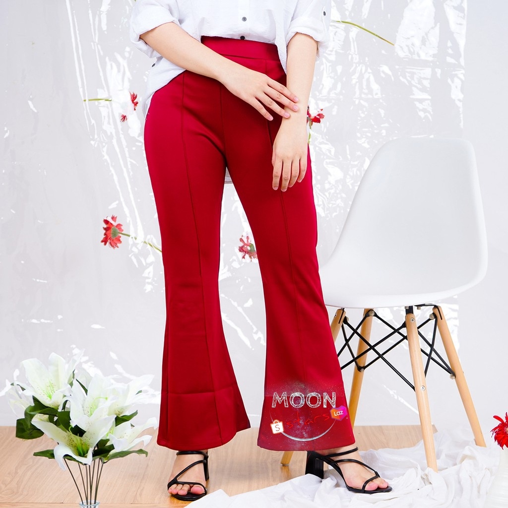 COD✅ ADA REMAJA / SUPER JUMBO 100kg ~ CUTBRAY LIST VIONA Scuba Premium TEBAL &amp; SOFT warna/celana fit &amp; flare panjang wanita/big size/XXXXL/longgar/ibu hamil/original/bawahan muslimah/kasual