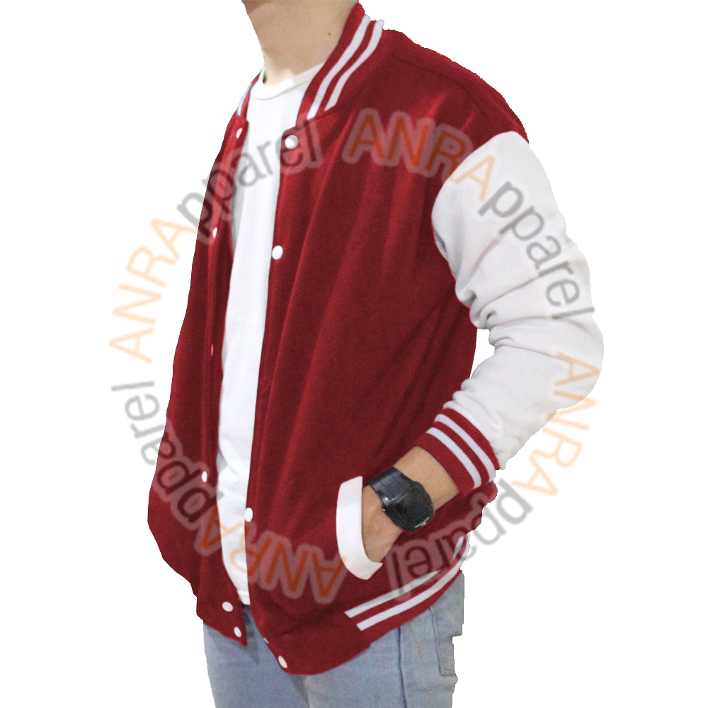 BASEBALL COWO Jaket Baseball Varsity Kancing Pria Wanita | Jaket Sweater | Jaket Cowok Keren | Jak